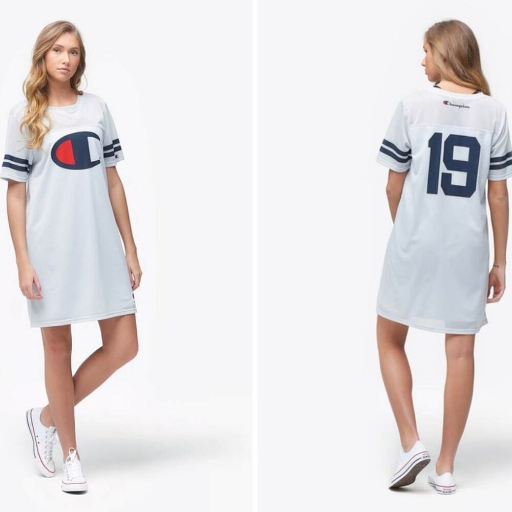 Champion Mesh Jersey Urban Outfitters‎ White Summer #19 Women's Dress Small